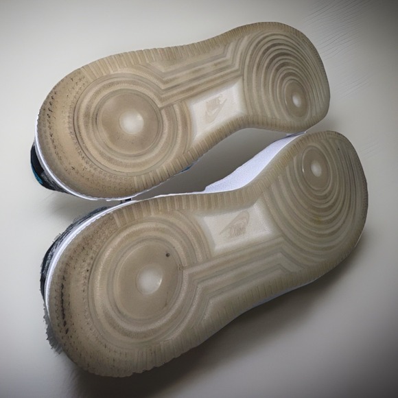 Nike Air Force 1 Low Leopard Print Blue Swoosh DJ6192 001 Mens 9.5 - Picture 4 of 11